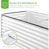 imageBest Choice Products 6x3x2ft Outdoor Metal Raised Garden Bed Deep Root Box Planter for Vegetables Flowers Herbs and Succulents w 269 Gallon Capacity  Peacock BlueWhite