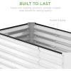 imageBest Choice Products 6x3x2ft Outdoor Metal Raised Garden Bed Deep Root Box Planter for Vegetables Flowers Herbs and Succulents w 269 Gallon Capacity  Peacock BlueWhite