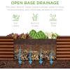 imageBest Choice Products 6x3x2ft Outdoor Metal Raised Garden Bed Deep Root Box Planter for Vegetables Flowers Herbs and Succulents w 269 Gallon Capacity  Peacock BlueWood Grain