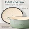 imageBest Choice Products 75 Quart Enamel CastIron Round Dutch Oven Family Style HeavyDuty PreSeasoned Cookware for Home Kitchen Dining Room Oven Safe wLid Dual Handles  Cornflower BlueSage Green
