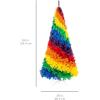 imageBest Choice Products 7ft Artificial Colorful Rainbow Christmas Tree Full Fir Holiday Seasonal Decoration w 1213 Branch Tips White Metal Stand