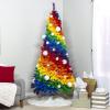 imageBest Choice Products 7ft Artificial Colorful Rainbow Christmas Tree Full Fir Holiday Seasonal Decoration w 1213 Branch Tips White Metal Stand