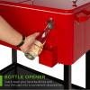 imageBest Choice Products 80Quart Outdoor Steel Rolling Cooler Cart wIce Chest Bottle Opener Catch Tray Drain Plug Locking WheelsRed