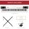 imageBest Choice Products 88Key Full Size Digital Piano Electronic Keyboard Set for All Experience Levels wSemiWeighted Keys Stand Sustain Pedal BuiltIn Speakers 6 Voice Settings  BlackWhite