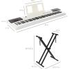 imageBest Choice Products 88Key Full Size Digital Piano Electronic Keyboard Set for All Experience Levels wSemiWeighted Keys Stand Sustain Pedal BuiltIn Speakers 6 Voice Settings  BlackWhite