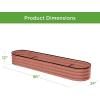 imageBest Choice Products 8x2x1ft Outdoor Metal Raised Garden Bed Oval Deep Root Planter Box for Vegetables Flowers Herbs and Succulents w 108 Gallon Capacity  Dark GreenTerracotta