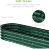 imageBest Choice Products 8x2x1ft Outdoor Metal Raised Garden Bed Oval Deep Root Planter Box for Vegetables Flowers Herbs and Succulents w 108 Gallon Capacity  Dark GreenDark Green