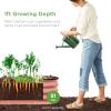 imageBest Choice Products 8x2x1ft Outdoor Metal Raised Garden Bed Oval Deep Root Planter Box for Vegetables Flowers Herbs and Succulents w 108 Gallon Capacity  Dark GreenTerracotta