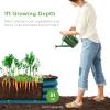 imageBest Choice Products 8x2x1ft Outdoor Metal Raised Garden Bed Oval Deep Root Planter Box for Vegetables Flowers Herbs and Succulents w 108 Gallon Capacity  Dark GreenPeacock Blue
