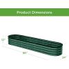 imageBest Choice Products 8x2x1ft Outdoor Metal Raised Garden Bed Oval Deep Root Planter Box for Vegetables Flowers Herbs and Succulents w 108 Gallon Capacity  Dark GreenDark Green