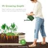 imageBest Choice Products 8x2x1ft Outdoor Metal Raised Garden Bed Oval Deep Root Planter Box for Vegetables Flowers Herbs and Succulents w 108 Gallon Capacity  Dark GreenBeige