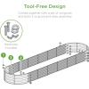 imageBest Choice Products 8x2x1ft Outdoor Metal Raised Garden Bed Oval Deep Root Planter Box for Vegetables Flowers Herbs and Succulents w 108 Gallon Capacity  Dark GreenTerracotta