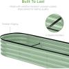imageBest Choice Products 8x2x1ft Outdoor Metal Raised Garden Bed Oval Deep Root Planter Box for Vegetables Flowers Herbs and Succulents w 108 Gallon Capacity  Dark GreenSage Green