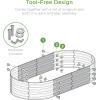 imageBest Choice Products 8x2x1ft Outdoor Metal Raised Garden Bed Oval Deep Root Planter Box for Vegetables Flowers Herbs and Succulents w 108 Gallon Capacity  Dark GreenTerracotta