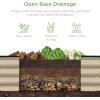 imageBest Choice Products 8x2x1ft Outdoor Metal Raised Garden Bed Oval Deep Root Planter Box for Vegetables Flowers Herbs and Succulents w 108 Gallon Capacity  Dark GreenBeige