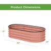 imageBest Choice Products 8x2x1ft Outdoor Metal Raised Garden Bed Oval Deep Root Planter Box for Vegetables Flowers Herbs and Succulents w 108 Gallon Capacity  Dark GreenTerracotta