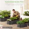 imageBest Choice Products 8x2x1ft Outdoor Metal Raised Garden Bed Oval Deep Root Planter Box for Vegetables Flowers Herbs and Succulents w 108 Gallon Capacity  Dark GreenTerracotta