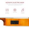 imageBest Choice Products Acoustic Electric Bass Guitar Full Size 4 String Fretted Bass Guitar wPadded Gig Bag  BlackAged Natural