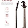 imageBest Choice Products Acoustic Electric Bass Guitar Full Size 4 String Fretted Bass Guitar wPadded Gig Bag  BlackBlack