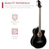 imageBest Choice Products Acoustic Electric Bass Guitar Full Size 4 String Fretted Bass Guitar wPadded Gig Bag  BlackBlack