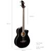 imageBest Choice Products Acoustic Electric Bass Guitar Full Size 4 String Fretted Bass Guitar wPadded Gig Bag  BlackBlack