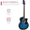 imageBest Choice Products Acoustic Electric Bass Guitar Full Size 4 String Fretted Bass Guitar wPadded Gig Bag  BlackBlue