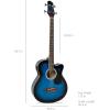 imageBest Choice Products Acoustic Electric Bass Guitar Full Size 4 String Fretted Bass Guitar wPadded Gig Bag  BlackBlue