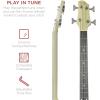 imageBest Choice Products Acoustic Electric Bass Guitar Full Size 4 String Fretted Bass Guitar wPadded Gig Bag  BlackCream White