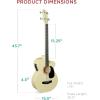 imageBest Choice Products Acoustic Electric Bass Guitar Full Size 4 String Fretted Bass Guitar wPadded Gig Bag  BlackCream White