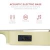 imageBest Choice Products Acoustic Electric Bass Guitar Full Size 4 String Fretted Bass Guitar wPadded Gig Bag  BlackCream White