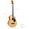 imageBest Choice Products Acoustic Electric Bass Guitar Full Size 4 String Fretted Bass Guitar wPadded Gig Bag  BlackNatural