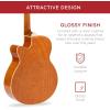 imageBest Choice Products Acoustic Electric Bass Guitar Full Size 4 String Fretted Bass Guitar wPadded Gig Bag  BlackNatural