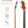 imageBest Choice Products Acoustic Electric Bass Guitar Full Size 4 String Fretted Bass Guitar wPadded Gig Bag  BlackNatural