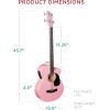 imageBest Choice Products Acoustic Electric Bass Guitar Full Size 4 String Fretted Bass Guitar wPadded Gig Bag  BlackPink