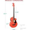 imageBest Choice Products Acoustic Electric Bass Guitar Full Size 4 String Fretted Bass Guitar wPadded Gig Bag  BlackRed
