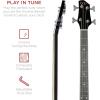 imageBest Choice Products Acoustic Electric Bass Guitar Full Size 4 String Fretted Bass Guitar wPadded Gig Bag  BlackVintage Sunburst