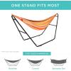 imageBest Choice Products Adjustable Portable Hammock Stand Outdoor Patio WeatherResistant Steel for 914ft Hammocks wHanging Hooks PowderCoated Finish Carrying Bag 450lb Weight Capacity