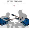imageBest Choice Products Beginner Acoustic Electric Guitar Starter Set w 41in All Wood Cutaway Design Gig Bag Strap Picks  BlueBlue