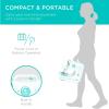 imageBest Choice Products Compact Sewing Machine 42Piece Beginners Kit Multifunctional Portable 6V Beginner Sewing Machine w 12 Stitch Patterns Light Foot Pedal Storage Drawer  TealWhiteTealWhite