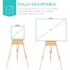 imageBest Choice Products French Easel 32pc Beginners Kit Portable Wooden Folding Adjustable Sketch Box Artist Tripod for Painting Drawing wAcrylic Paints Brushes Canvases Palettes  BlueNatural