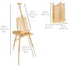 imageBest Choice Products French Easel 32pc Beginners Kit Portable Wooden Folding Adjustable Sketch Box Artist Tripod for Painting Drawing wAcrylic Paints Brushes Canvases Palettes  BlueNatural