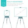 imageBest Choice Products French Easel 32pc Beginners Kit Portable Wooden Folding Adjustable Sketch Box Artist Tripod for Painting Drawing wAcrylic Paints Brushes Canvases Palettes  BlueBlue