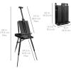 imageBest Choice Products French Easel 32pc Beginners Kit Portable Wooden Folding Adjustable Sketch Box Artist Tripod for Painting Drawing wAcrylic Paints Brushes Canvases Palettes  BlueBlack