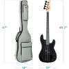 imageBest Choice Products Full Size Beginner 4String Electric Bass Guitar Wooden PBStyle Bass Starter Set wPadded Carrying Case  BlackWhiteBlackBlack