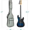 imageBest Choice Products Full Size Beginner 4String Electric Bass Guitar Wooden PBStyle Bass Starter Set wPadded Carrying Case  BlackWhiteHollywood BlueBlack