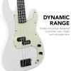 imageBest Choice Products Full Size Beginner 4String Electric Bass Guitar Wooden PBStyle Bass Starter Set wPadded Carrying Case  BlackWhiteWhiteMint