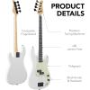 imageBest Choice Products Full Size Beginner 4String Electric Bass Guitar Wooden PBStyle Bass Starter Set wPadded Carrying Case  BlackWhiteWhiteMint