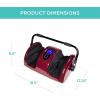 imageBest Choice Products Heated Shiatsu Foot Massager for Pain Relief Plantar Fasciitis Neuropathy Blood Circulation wCompact Design  GrayBurgundy
