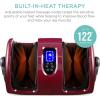 imageBest Choice Products Heated Shiatsu Foot Massager for Pain Relief Plantar Fasciitis Neuropathy Blood Circulation wCompact Design  GrayBurgundy