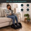 imageBest Choice Products Heated Shiatsu Foot Massager for Pain Relief Plantar Fasciitis Neuropathy Blood Circulation wCompact Design  GraySatin Black